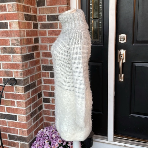 Anthropologie Sleeping On Snow Eyelash Knit Turtleneck Sweater Dress - Picture 4 of 8